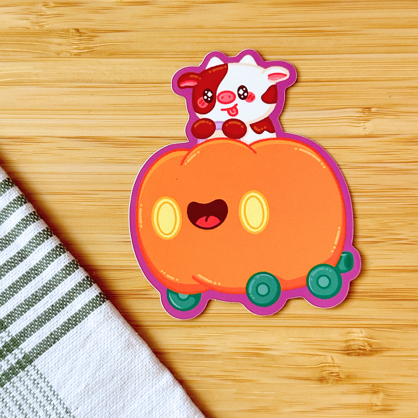 Pumpkin Racer Sticker