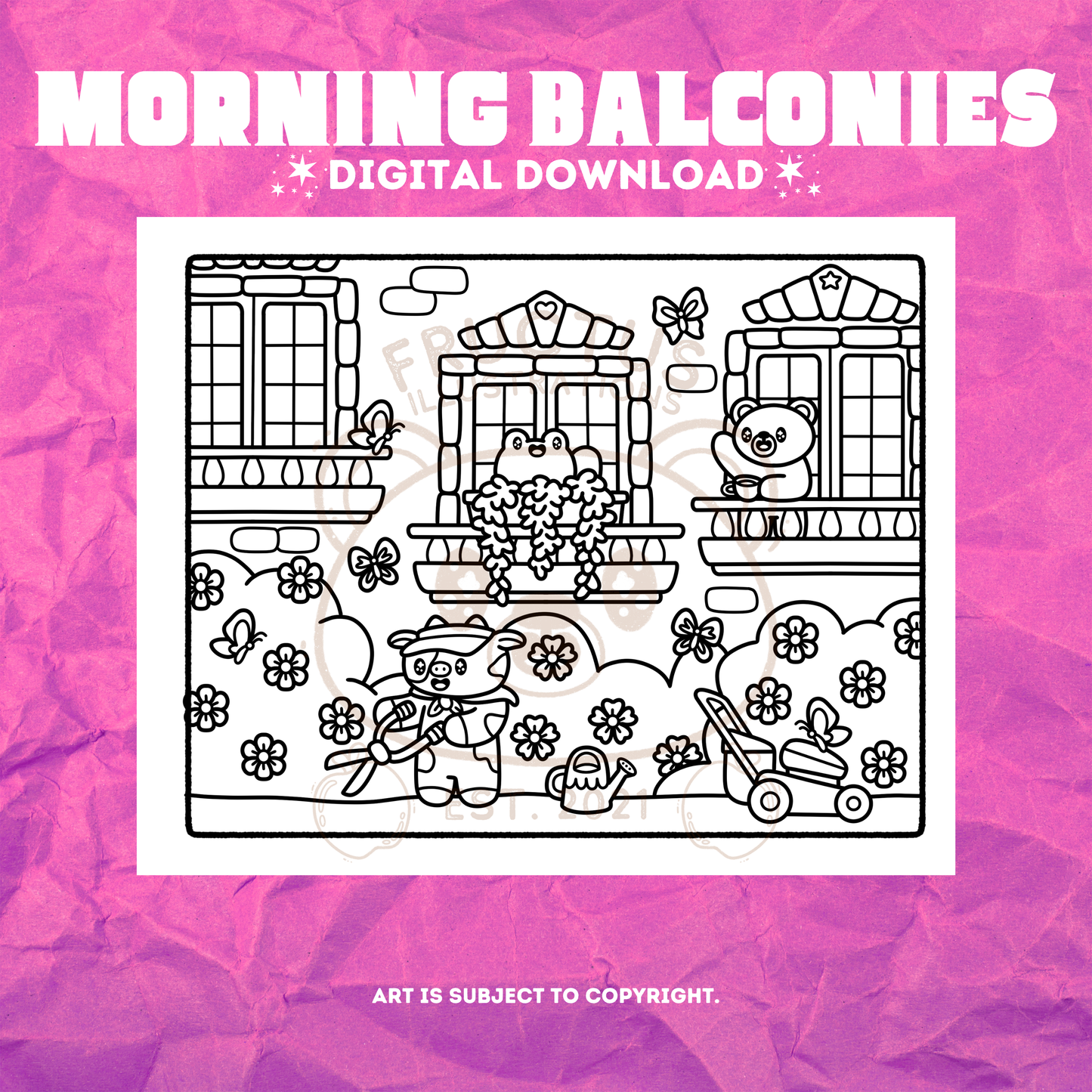 DIGITAL DOWNLOAD · Fructus Spring Coloring Pages