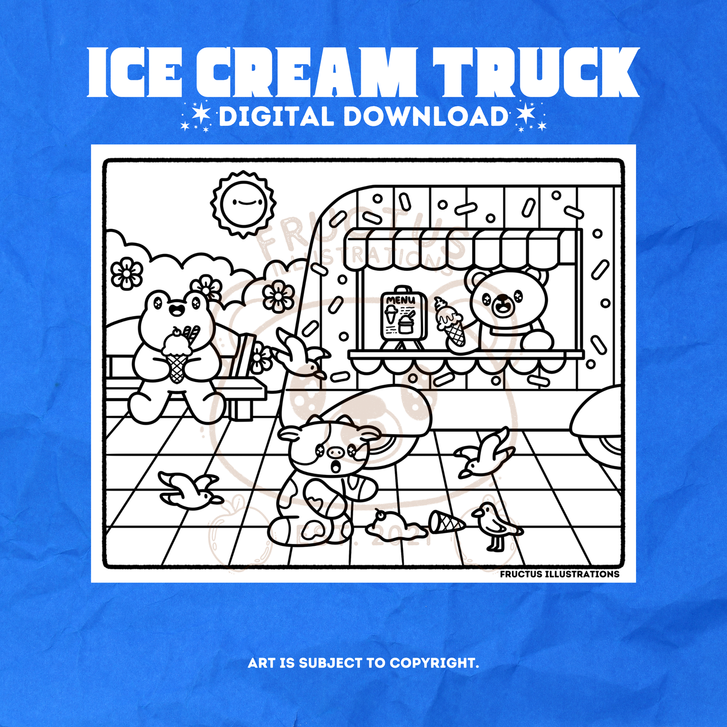 DIGITAL DOWNLOAD · Fructus Summer Coloring Pages