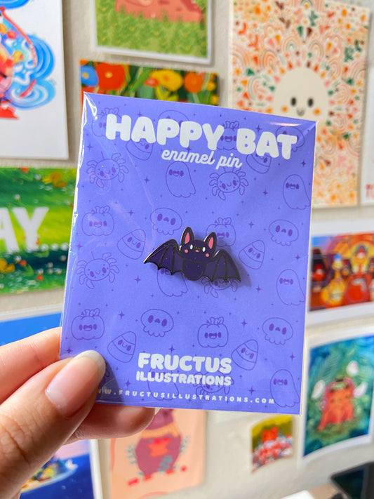 Happy Bat - Enamel Pin
