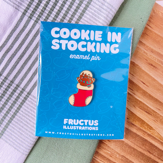 Cookie in Stocking - Enamel Pin