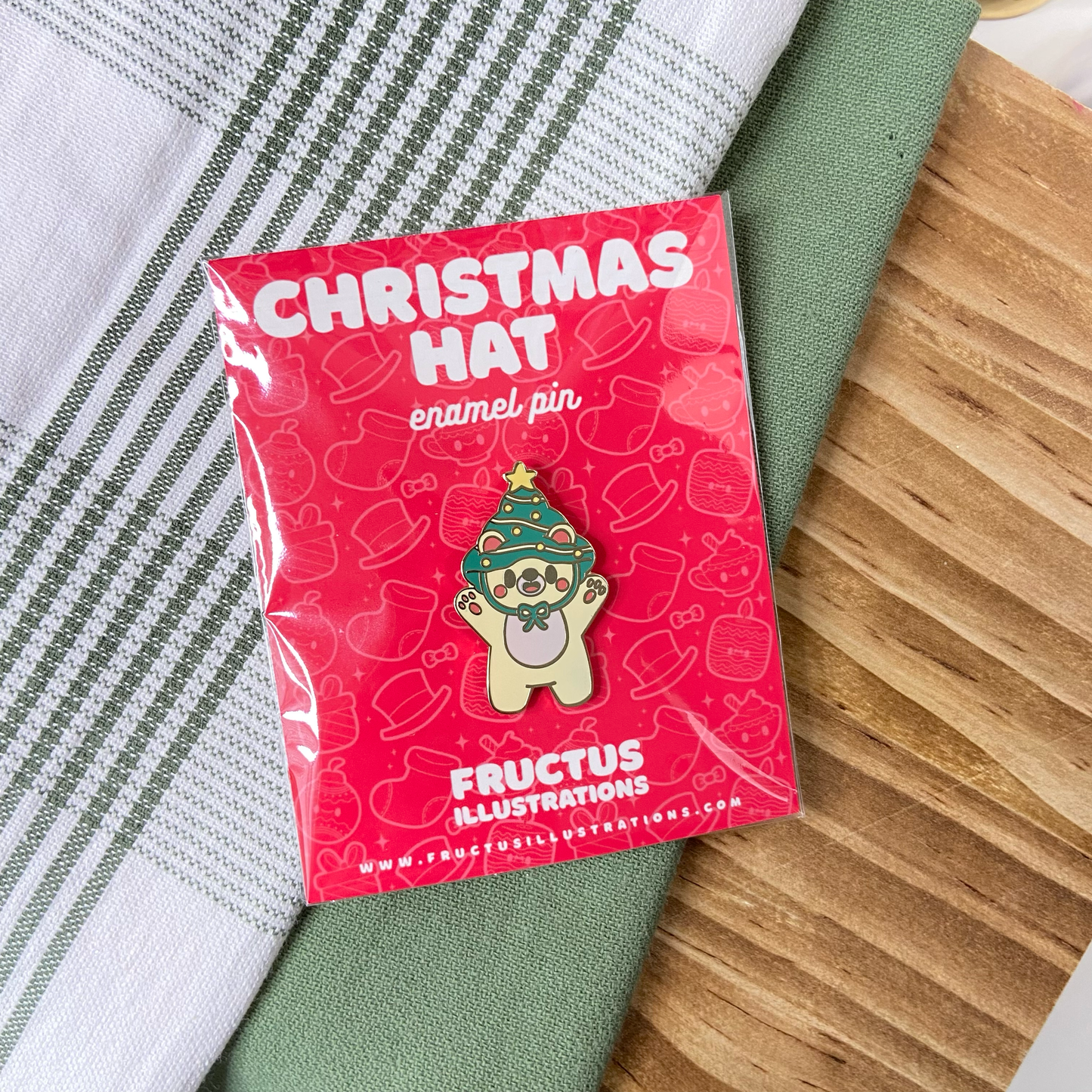 Christmas Hat - Enamel Pin