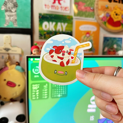 Cow-Conut Sticker
