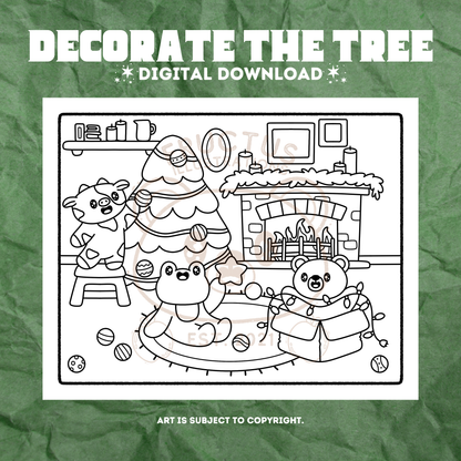 DIGITAL DOWNLOAD · Fructus Winter Holiday Coloring Pages