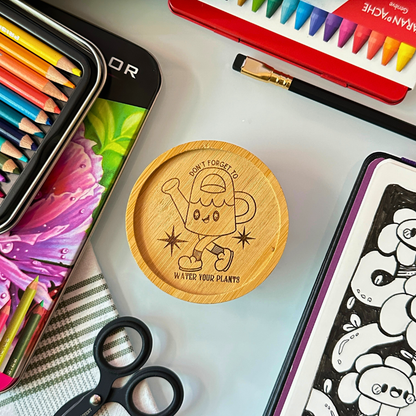 Don't Forget To Water Your Plants - Wooden Coaster