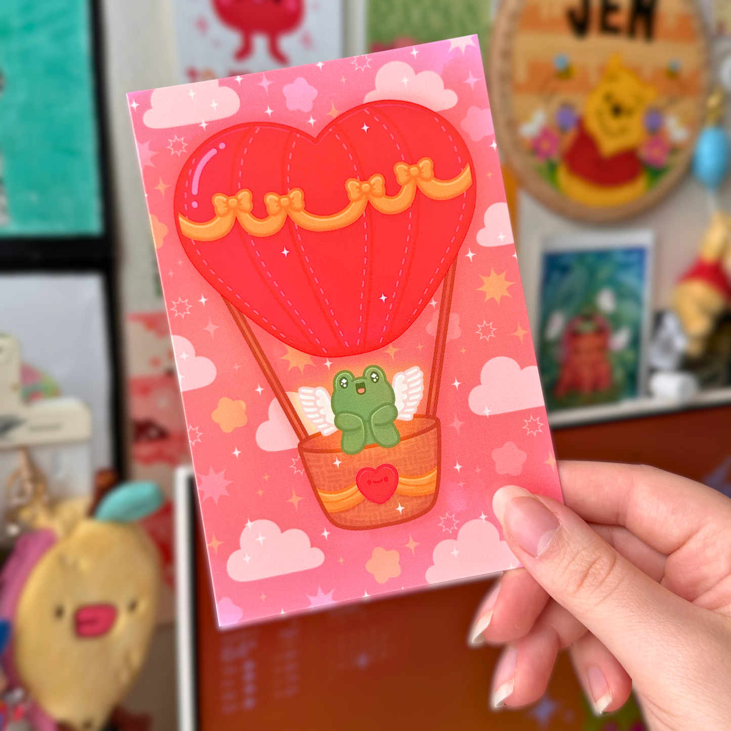 Heart Air Balloon Print