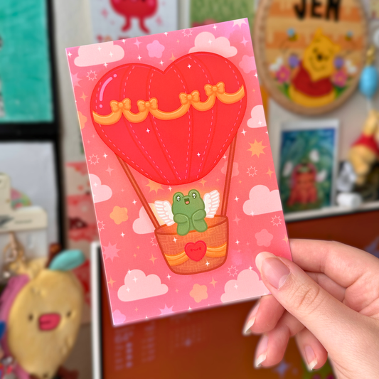 Heart Air Balloon Print
