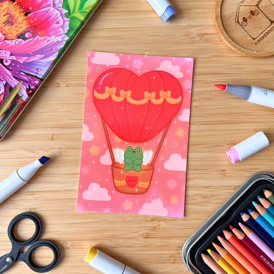 Heart Air Balloon Print