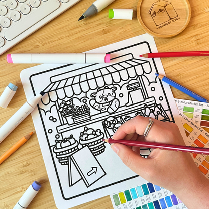 DIGITAL DOWNLOAD • Summer Harvest Coloring Pages