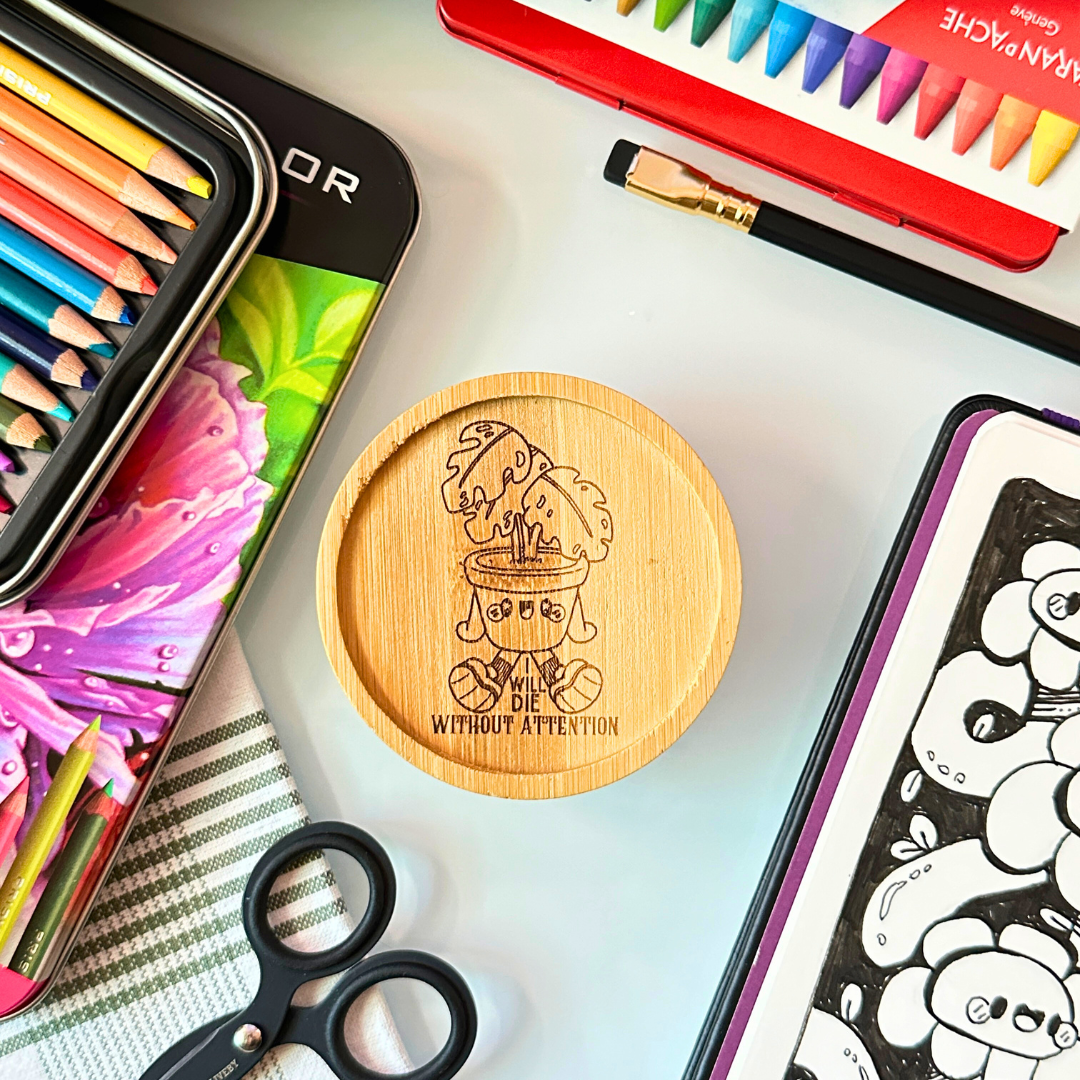 Without Attention - Wooden Coaster