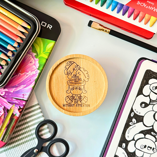 Without Attention - Wooden Coaster