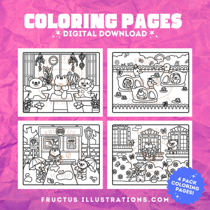 DIGITAL DOWNLOAD · Fructus Spring Coloring Pages
