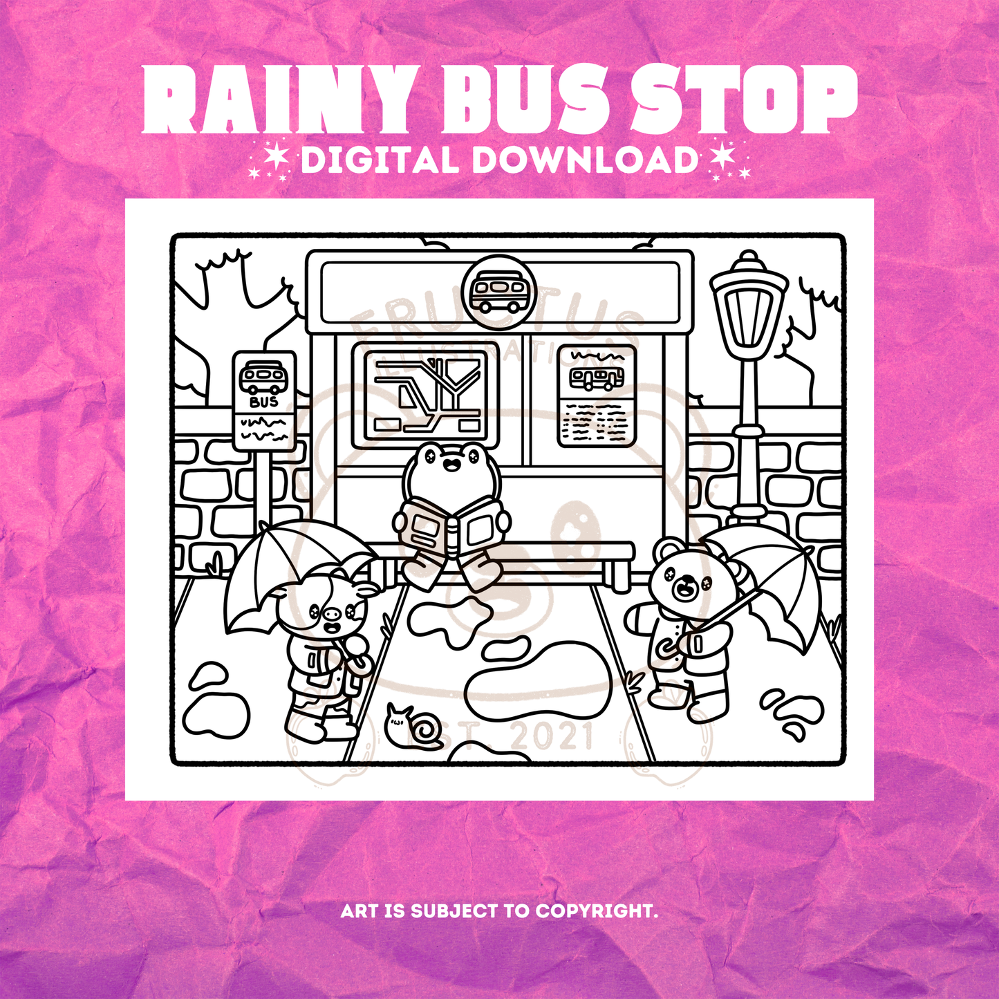 DIGITAL DOWNLOAD · Fructus Spring Coloring Pages