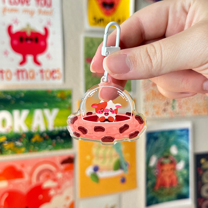 Cow In Space - Acrylic Keychain