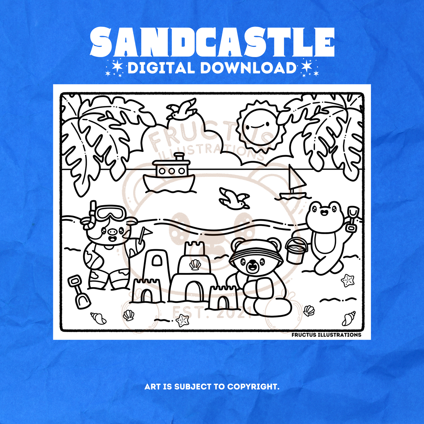 DIGITAL DOWNLOAD · Fructus Summer Coloring Pages