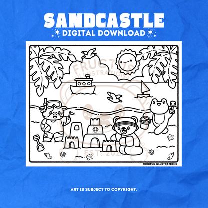 DIGITAL DOWNLOAD · Fructus Summer Coloring Pages