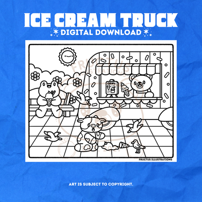 DIGITAL DOWNLOAD · Fructus Summer Coloring Pages