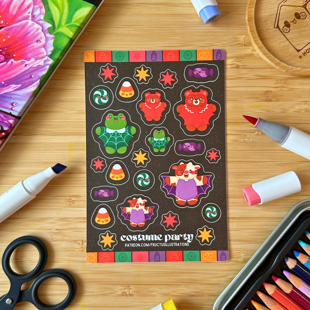 Parade Leader Sticker Costume Parade Sticker Sheet – Fructus Illustrations