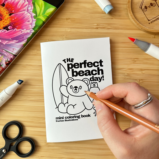 The Perfect Beach Day - Mini Coloring Book