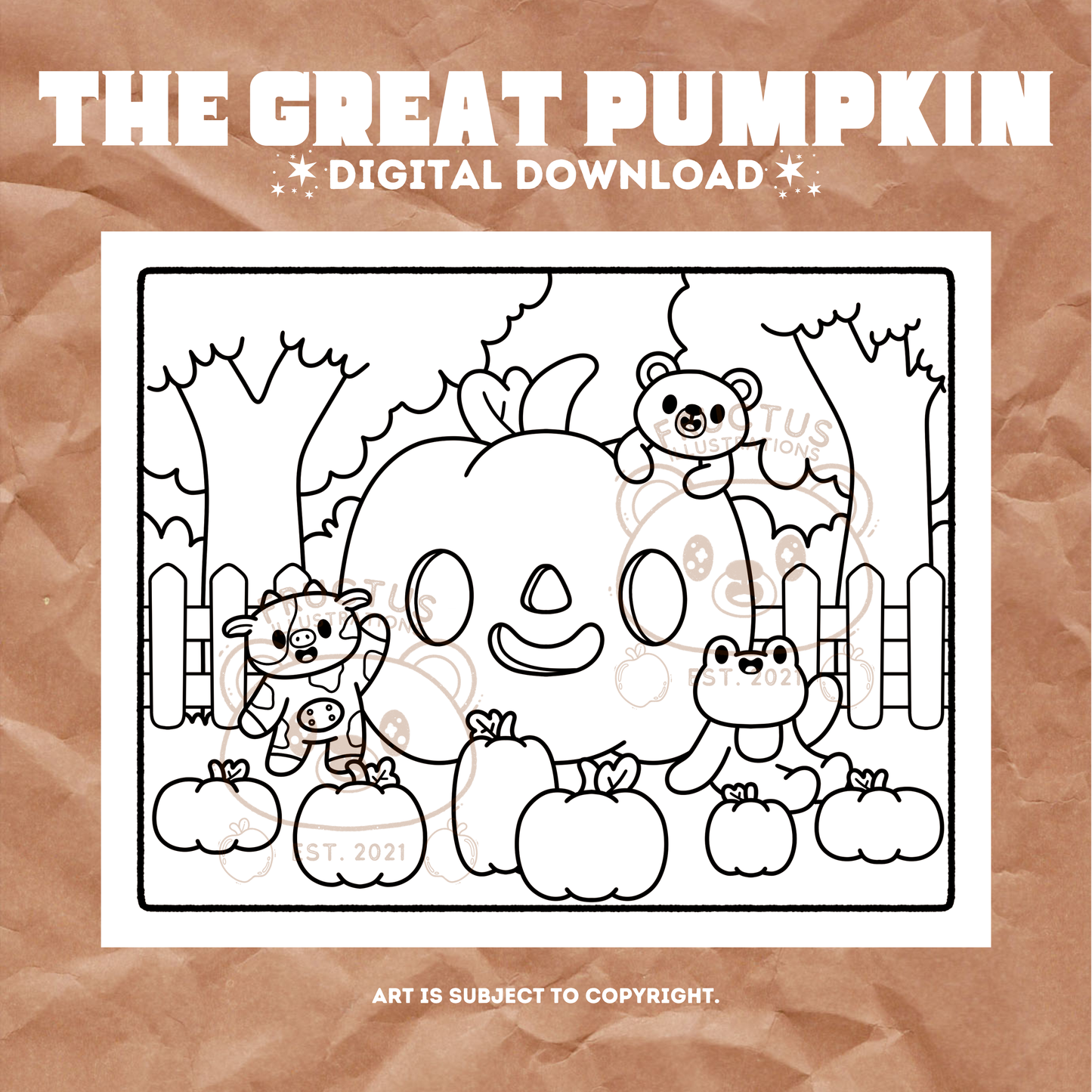 DIGITAL DOWNLOAD · Fructus Fall Coloring Pages