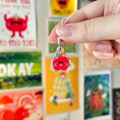 Silly Apple - Acrylic Phone Charm