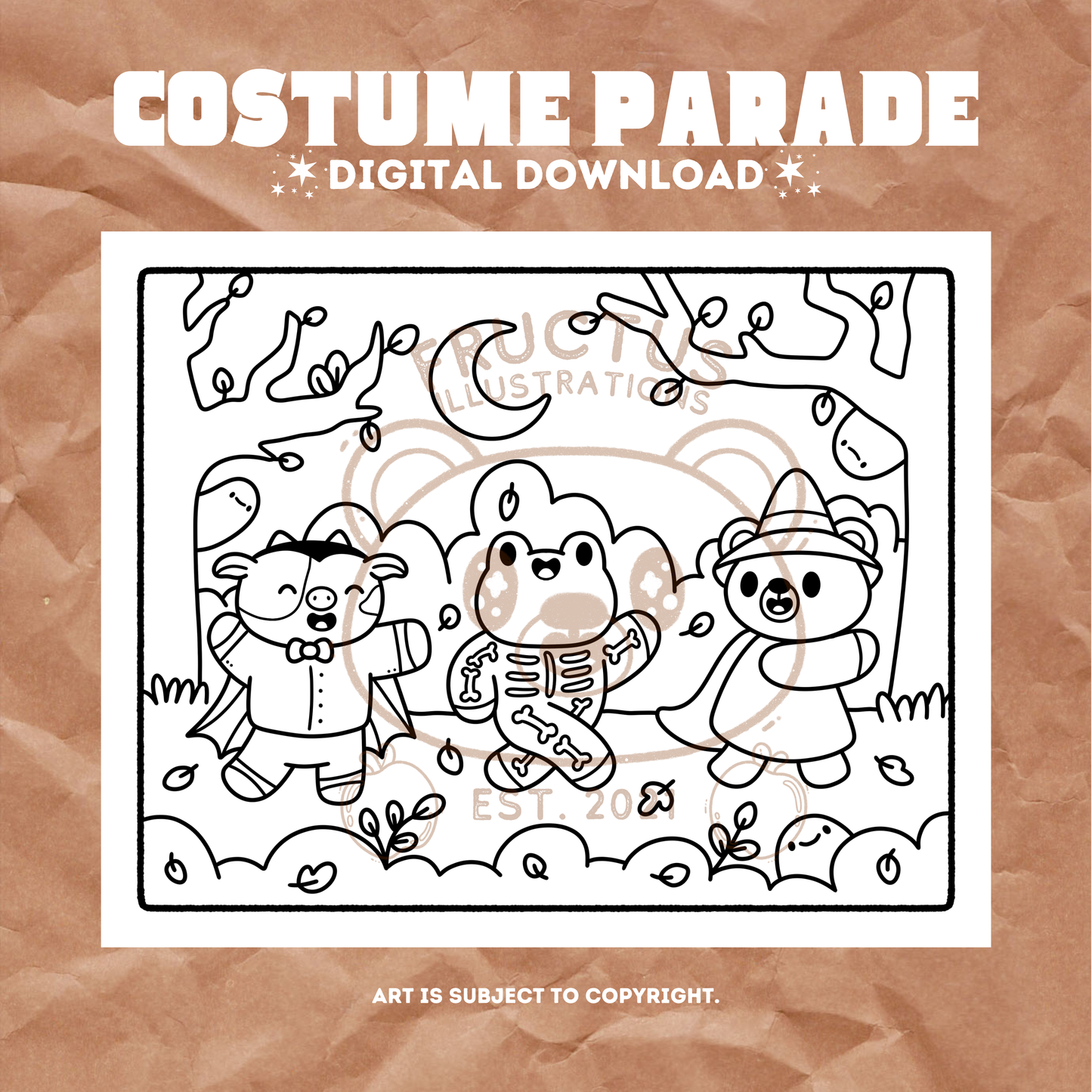DIGITAL DOWNLOAD · Fructus Fall Coloring Pages