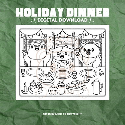 DIGITAL DOWNLOAD · Fructus Winter Holiday Coloring Pages