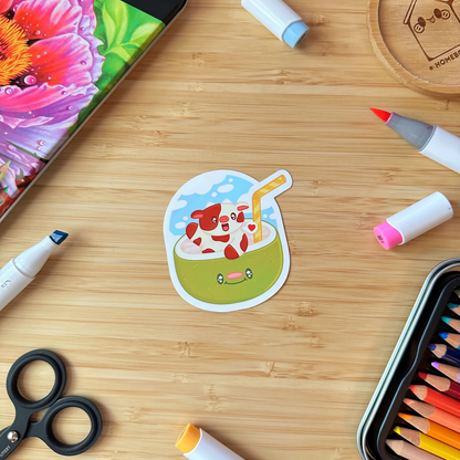 Cow-Conut Sticker
