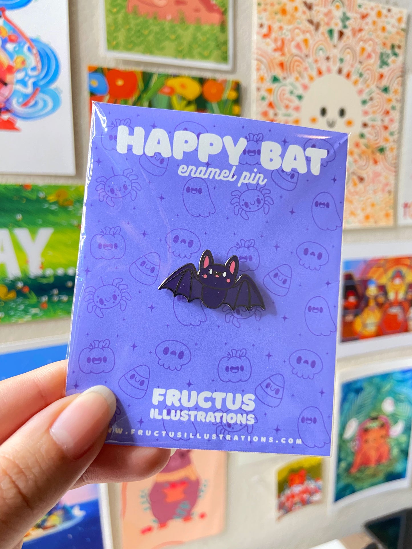 Happy Bat - Enamel Pin