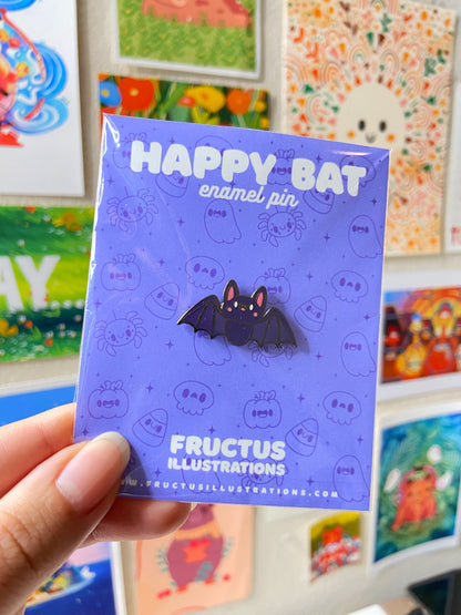 Happy Bat - Enamel Pin