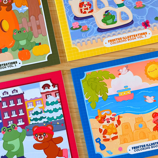 Seasonal Coloring Book Collection: All Four Seasons Bundle