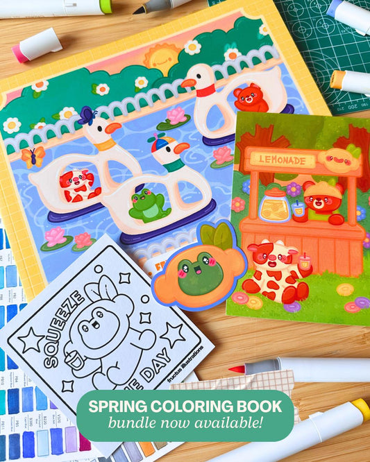Spring Coloring Book Bundle